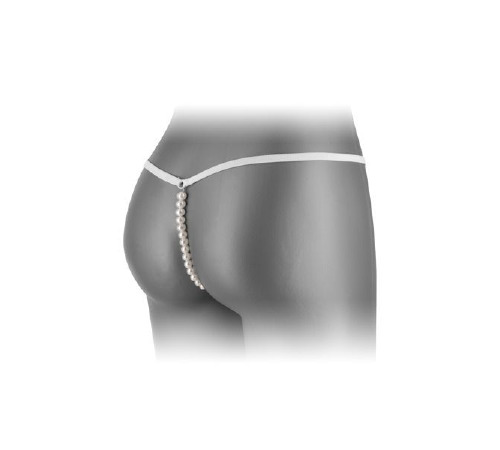 Трусики-стринги с жемчужной ниткой Fashion Secret VENUSINA White