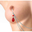 Украшения для сосков с кристаллом Селена красные