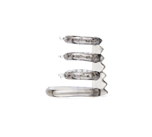 Насадка на член 4 Кольца, цвет Черный, гель