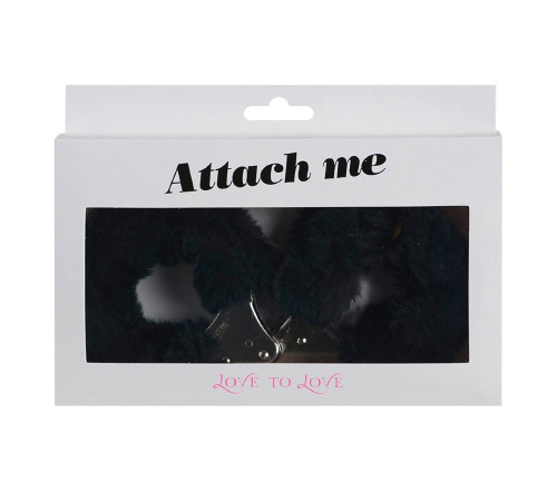Наручники с плюшевой отделкой Love To Love ATTACH ME Black