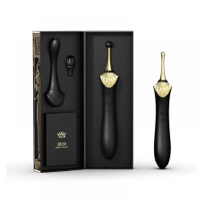 Вибратор двухсторонний универсальный Zalo Bess с насадками Black