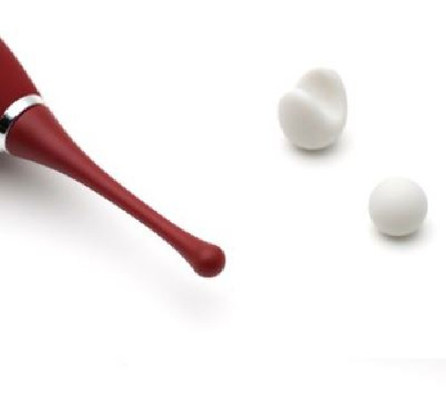 Кліторальний вібратор KISTOY C-King, з двома дод. насадками, потужна прицільная стимуляція