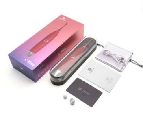 Кліторальний вібратор KISTOY C-King, з двома дод. насадками, потужна прицільная стимуляція