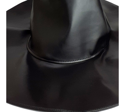 Капелюх відьми вініл матовий чорний