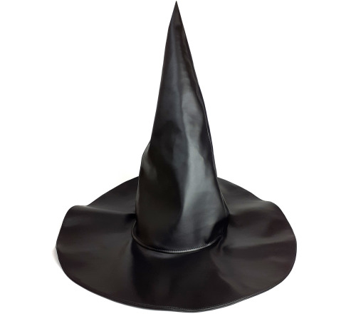Капелюх відьми вініл матовий чорний