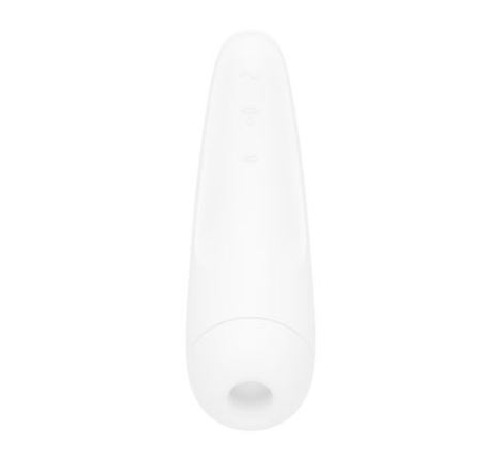 Вакуумный клиторальный стимулятор Satisfyer Curvy 2+ White с управлением через интернет