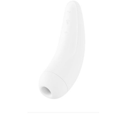 Вакуумный клиторальный стимулятор Satisfyer Curvy 2+ White с управлением через интернет