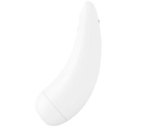 Вакуумный клиторальный стимулятор Satisfyer Curvy 2+ White с управлением через интернет