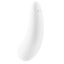 Вакуумный клиторальный стимулятор Satisfyer Curvy 2+ White с управлением через интернет