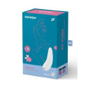 Вакуумный клиторальный стимулятор Satisfyer Curvy 2+ White с управлением через интернет