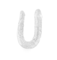 Фаллоимитатор двухсторонний, гелевый, прозрачный, диаметр 31мм и 37мм