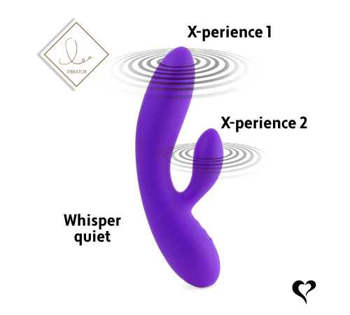 Гибкий вибратор кролик с двумя моторами FeelzToys Lea Rabbit Vibrator Medium Purple