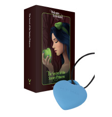 Мини-вибратор «Сердечко» FairyGasm PleasureStone blue, 9 режимов, на шнурке