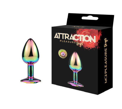 Металева анальна пробка MAI Attraction Toys №72 Rainbow