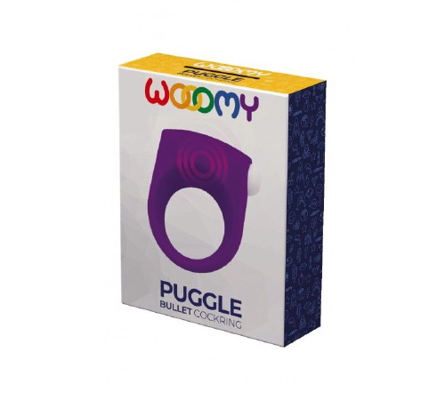Эрекционное виброкольцо Wooomy Puggle, 1 виброрежим, диаметр 3–4,4 см