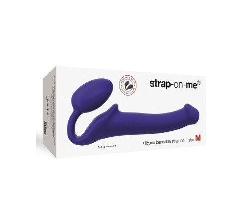 Безремневой страпон Strap-On-Me Violet M, полностью регулируемый, диаметр 3,3см