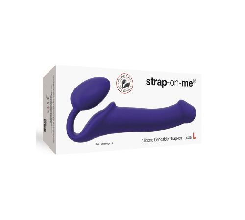 Безремневой страпон Strap-On-Me Violet L, полностью регулируемый, диаметр 3,7см