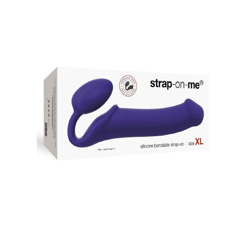 Безремневой страпон Strap-On-Me Violet XL, полностью регулируемый, диаметр 4,5см