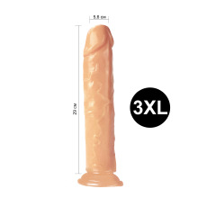 Гелевый реалистичный фаллоимитато Denis размер 3XL, Длина 29 см, Диаметр 5,6 см, Телесный