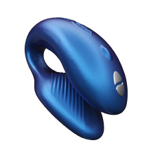 Смарт-вибратор для пар We-Vibe Chorus Cosmic Blue, сенсорное управление вибрациями сжатием пульта