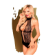 Боді з високим коміром та глибоким декольте Penthouse - Perfect Lover Black S/M
