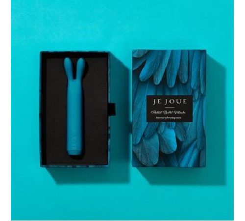 Вібратор з вушками Je Joue - Rabbit Bullet Vibrator Teal, глибока вібрація