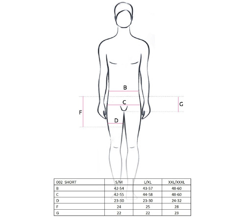 Мужские шорты с блестящим гульфиком Passion 002 SHORT black L/XL