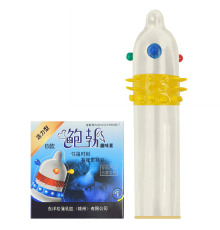 Презервативы с усиками и шариками на головке 1 шт синяя упаковка