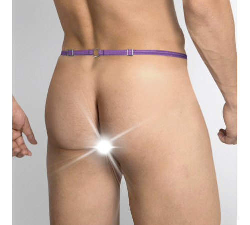 Мужские трусики XS-2XL с силиконовой анальной пробкой Art of Sex plug Panties Purple