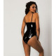 Эротический лаковый боди One Size Black