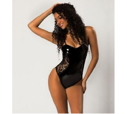 Эротический лаковый боди One Size Black
