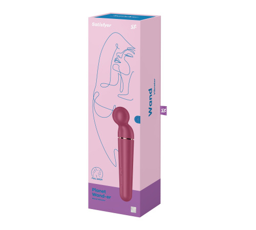 Вибромассажер Satisfyer Planet Wand-er Berry/Rosegold, очень мощный, беспроводной