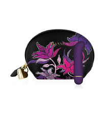 Мини вибратор для точки G Rianne S: Mini G Floral, 7 режимов работы, чехол-косметичка Deep Purple