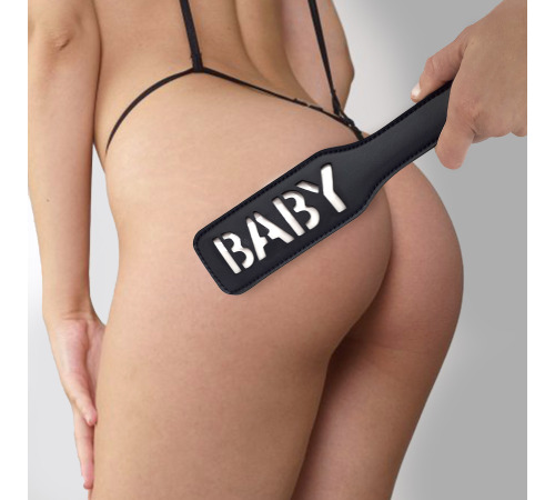 Шльопилка BDSM Baby, Чорно/Біла