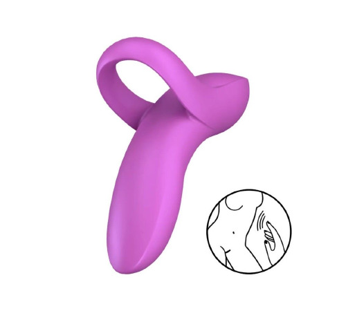 Вибратор на палец Satisfyer Bold Lover Dark Pink, гибкий