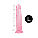 Гелевый реалистичный фаллоимитато Denis размер L, Длина 19,5 см, Диаметр 4 см, Розовый