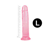 Гелевый реалистичный фаллоимитато Denis размер L, Длина 19,5 см, Диаметр 4 см, Розовый