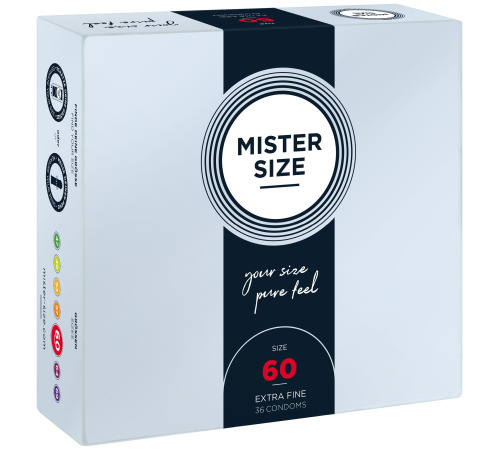 Презервативи Mister Size - pure feel - 60 (36 condoms), товщина 0,05 мм