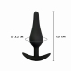Силіконова анальна пробка Dama, розмір М, Чорний