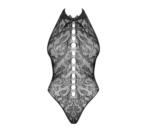 Бодистокинг с крупными ячейками и открытой спиной Obsessive B119 teddy S/M/L, халтер