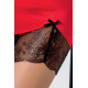 Сорочка приталенная с чашечками BRIDA CHEMISE red XXL/XXXL - Passion Exclusive, трусики
