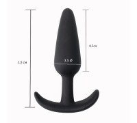 Анальна пробка Velvet Bullet L, оксамитовий силікон, колір Чорний