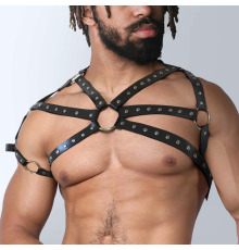 Мужская портупея Art of Sex - Ares , натуральная кожа, цвет Черный, размер XS-M