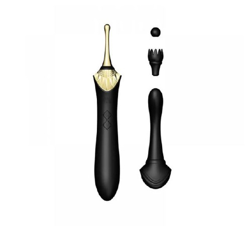 Вібратор двосторонній універсальний Zalo Bess із насадками Black