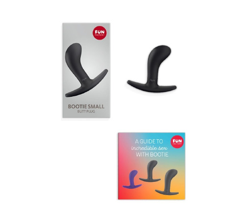 Анальная пробка Fun Factory BOOTIE S, черная, диаметр 2,8 см, тонкий ограничитель