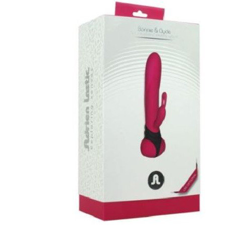 Вібратор з обертанням стовбура Adrien Lastic Bonnie & Clyde, з петелькою для пальчика