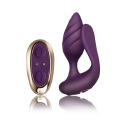 Анально-вагінальний вібратор для пар Rocks Off Cocktail Purple, пульт ДК