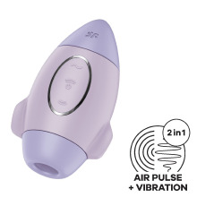 Вакуумный стимулятор с вибрацией Satisfyer Mission Control Violet, 2 независимых мотора