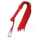 Батіг Флоггер 50 хвостів 50 см натуральна шкіра Червоний