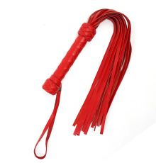 Плеть Флоггер 50 хвостов 50 см натуральная кожа Красный